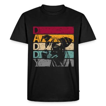 Mountain Cur Dog Dad Daddy Papa Master Vintage - Men's Premium Organic T-Shirt - black - Front - Nico (187cm)
