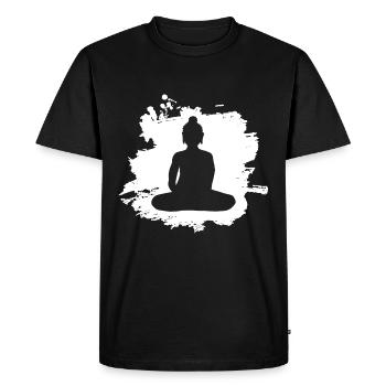 Yoga Buddha Yogi Art - Men's Premium Organic T-Shirt - black - Front - Nico (187cm)