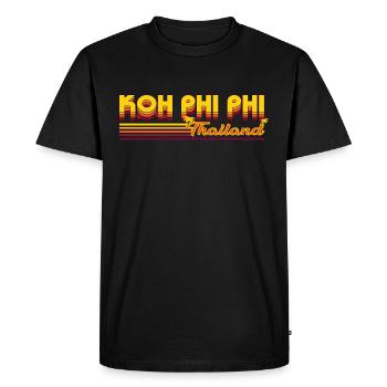 Paradis tropical: Ko Phi Phi Design - T-shirt Premium bio Homme - noir - Devant - Nico (187cm)