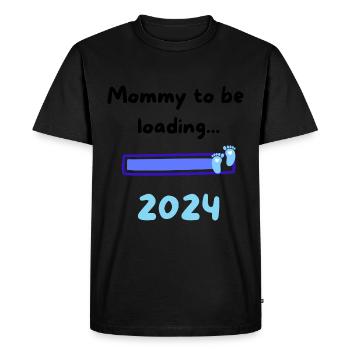 Mommy loading 2024 Boy - Men's Premium Organic T-Shirt - black - Front - Nico (187cm)