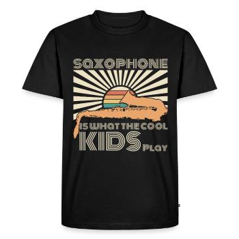 Accessoires pour saxophone - T-shirt Premium bio Homme - noir - Devant - Nico (187cm)