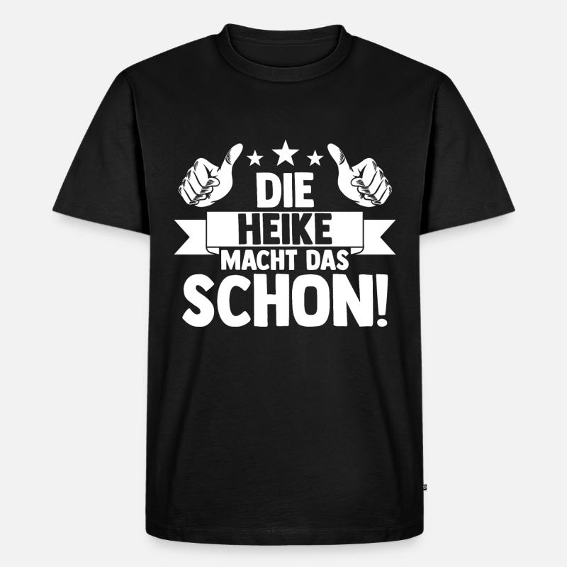 Heike - Männer Premium Bio T-Shirt - Schwarz