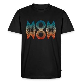 MOM WOW Mirror - T-shirt Premium bio Homme - noir - Devant - Nico (187cm)