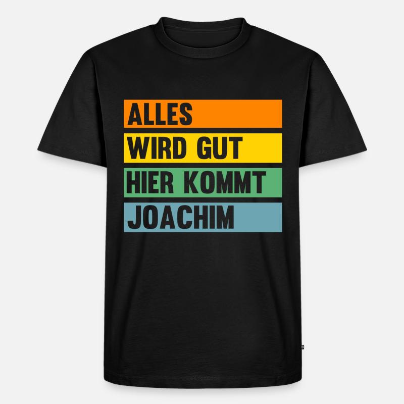 Joachim - Männer Premium Bio T-Shirt - Schwarz