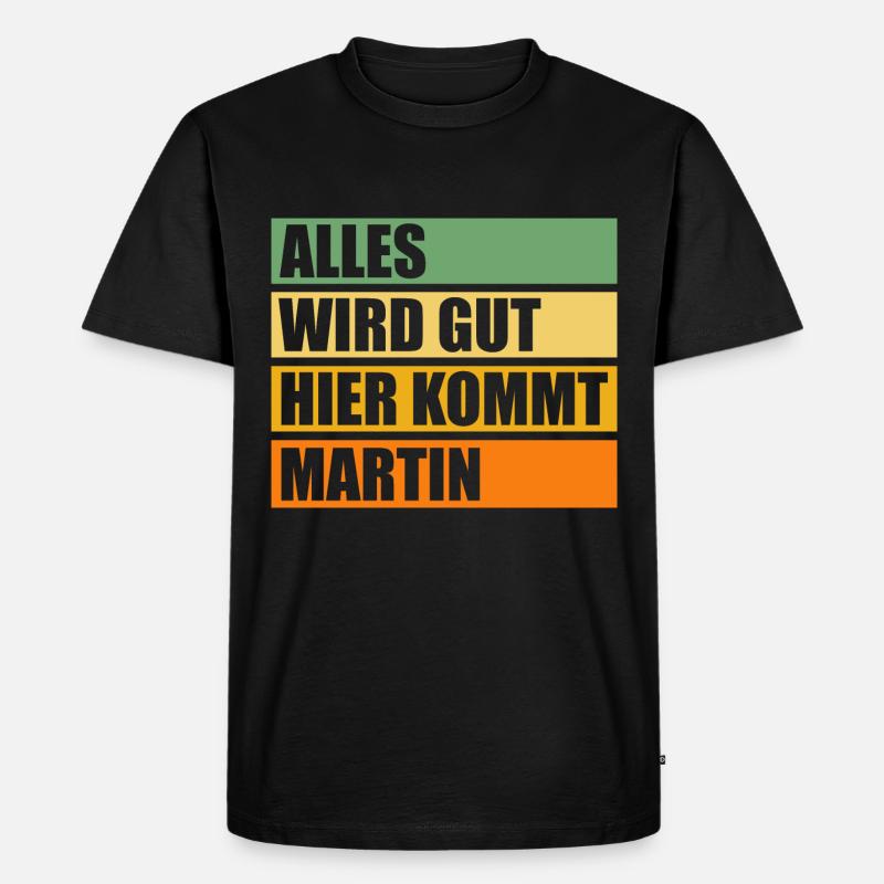 Martin - Männer Premium Bio T-Shirt - Schwarz