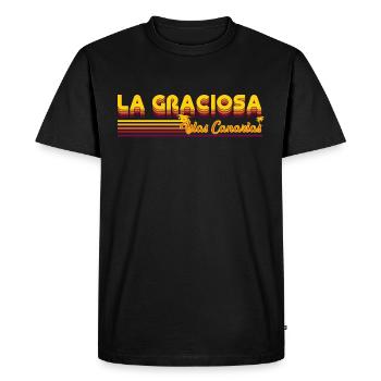 Design de vacances estival La Graciosa - T-shirt Premium bio Homme - noir - Devant - Nico (187cm)