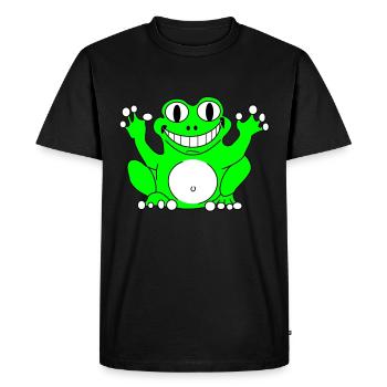 Funny frog - Men's Premium Organic T-Shirt - black - Front - Nico (187cm)