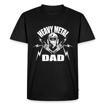 Idée cadeau musique heavy metal papa - T-shirt Premium bio Homme - noir - Devant - Nico (187cm)