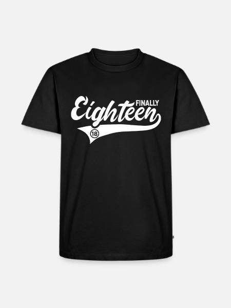 Finally 18 years 18th birthday - Men's Premium Organic T-Shirt - black