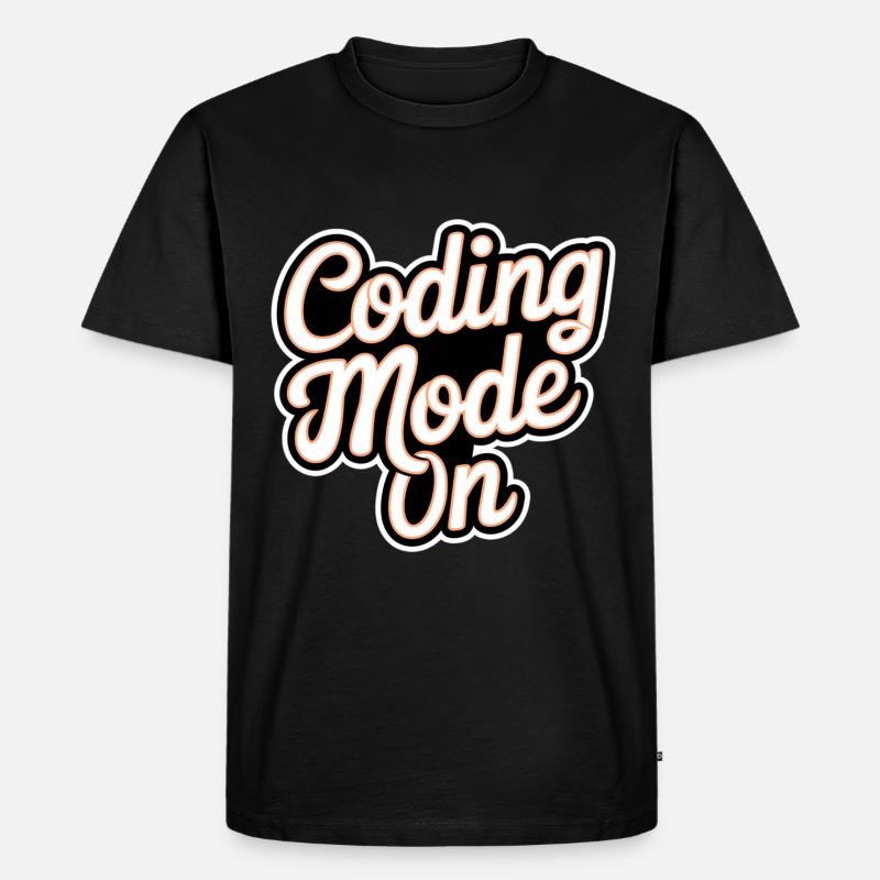 Coding Mode On 17 - Männer Premium Bio T-Shirt - Schwarz