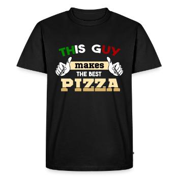 pizza maker pizza baking Italy pizzeria gift - Men's Premium Organic T-Shirt - black - Front - Nico (187cm)