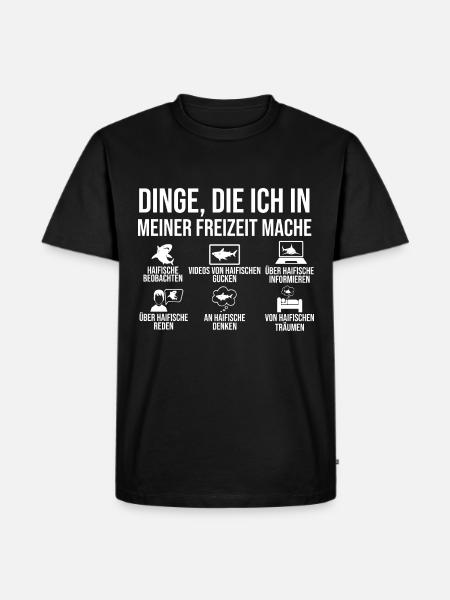 Fische Haifisch - Männer Premium Bio T-Shirt - Schwarz