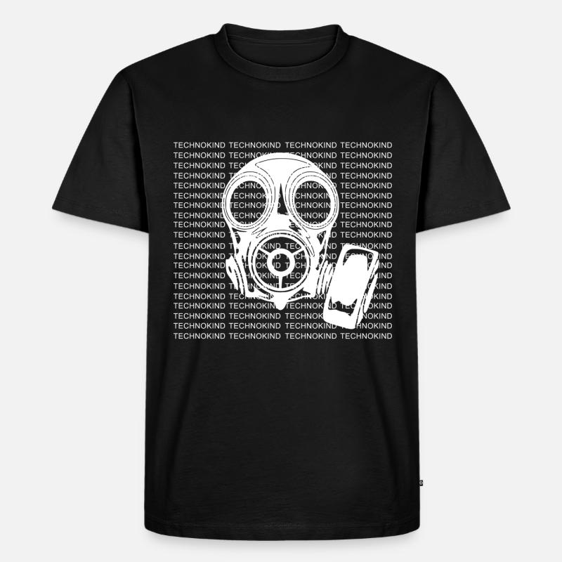 Techno - Techno music Symbol - Männer Premium Bio T-Shirt - Schwarz