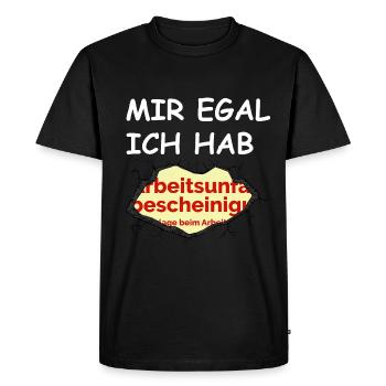 I don't care I have AU - Men's Premium Organic T-Shirt - black - Front - Nico (187cm)