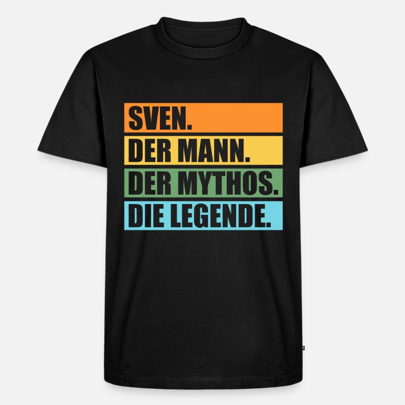 Sven - Männer Premium Bio T-Shirt - Schwarz