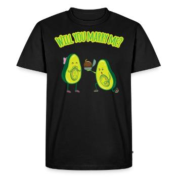 Proposition de mariage avocat - proposition de mariage - T-shirt Premium bio Homme - noir - Devant - Nico (187cm)