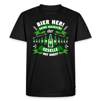 Geselle Geschenk Gesellenprüfung bestanden - Männer Premium Bio T-Shirt - Schwarz - Vorne - Nico (187cm)