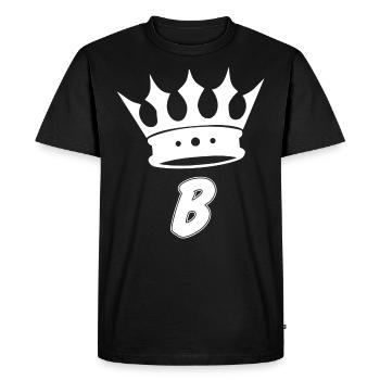 Lettre B King - T-shirt Premium bio Homme - noir - Devant - Nico (187cm)