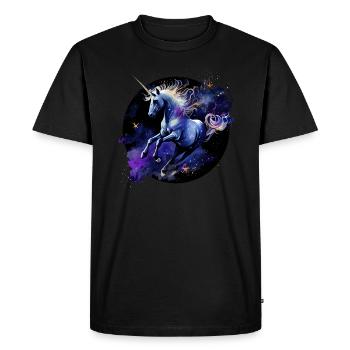 Licorne - T-shirt Premium bio Homme - noir - Devant - Nico (187cm)