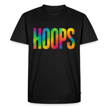 Hoops Basketball Sports Idée Cadeau BBall - T-shirt Premium bio Homme - noir - Devant - Nico (187cm)