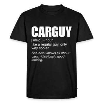 Carguy Definition Muscle Car Lover Auto Mechanic - T-shirt Premium bio Homme - noir - Devant - Nico (187cm)