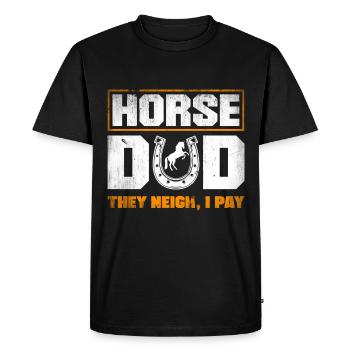 Equestrianism Equestrian Horse Riding Horse Dad - Men's Premium Organic T-Shirt - black - Front - Nico (187cm)
