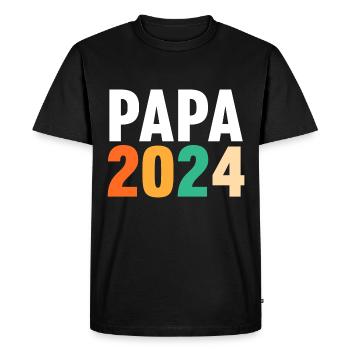 Dad-to-be 2037 - Men's Premium Organic T-Shirt - black - Front - Nico (187cm)