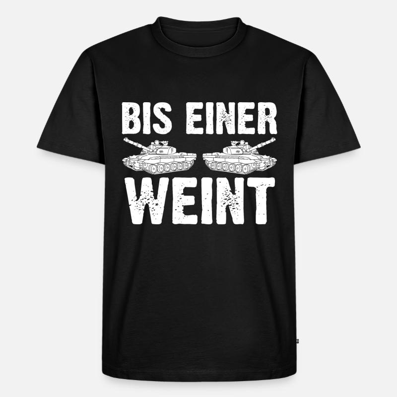 Panzerfahrer Soldat Panzer - Männer Premium Bio T-Shirt - Schwarz
