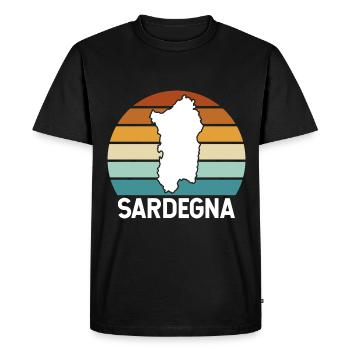 Sardinien Sardegna Retro - Männer Premium Bio T-Shirt - Schwarz - Vorne - Nico (187cm)
