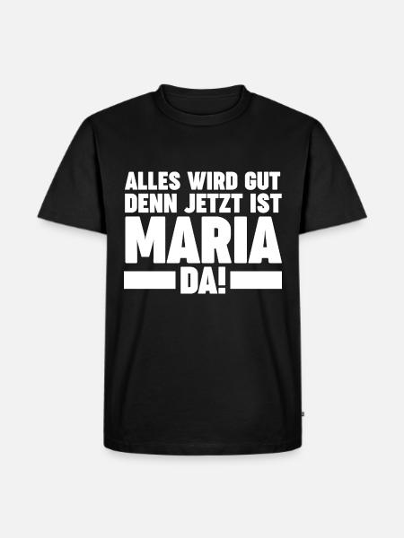 Maria - Männer Premium Bio T-Shirt - Schwarz