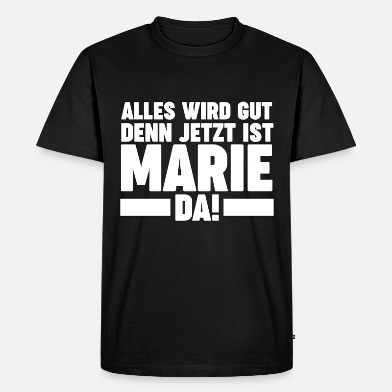 Marie - Männer Premium Bio T-Shirt - Schwarz