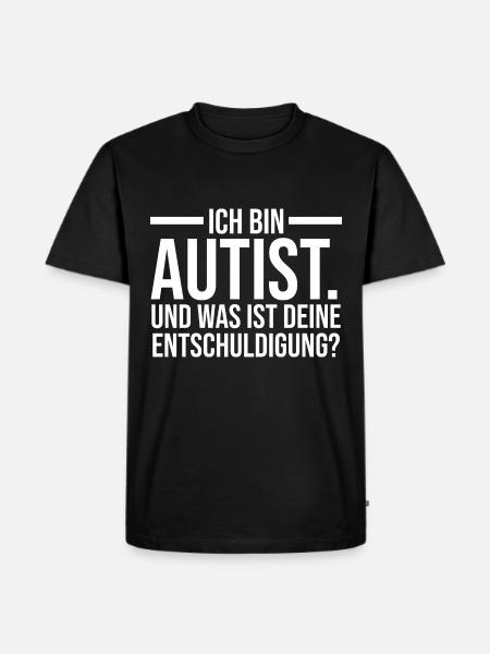 Autismus Autist Autisten - Männer Premium Bio T-Shirt - Schwarz