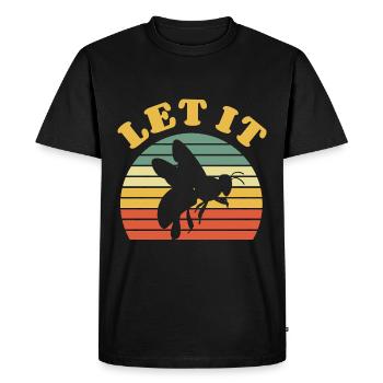 Let It Bee - Bees, Beekeeper, Honey Gift - Men's Premium Organic T-Shirt - black - Front - Nico (187cm)