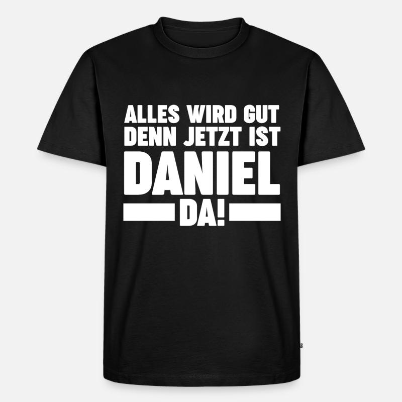 Daniel - Männer Premium Bio T-Shirt - Schwarz