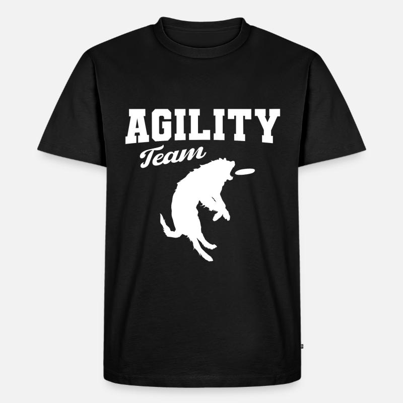 Agility Hunde Team - Männer Premium Bio T-Shirt - Schwarz