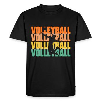 Joueur de volley-ball Volley-ball - T-shirt Premium bio Homme - noir - Devant - Nico (187cm)