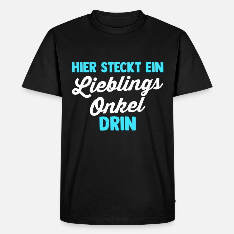 Patenonkel Onkel - Männer Premium Bio T-Shirt - Schwarz