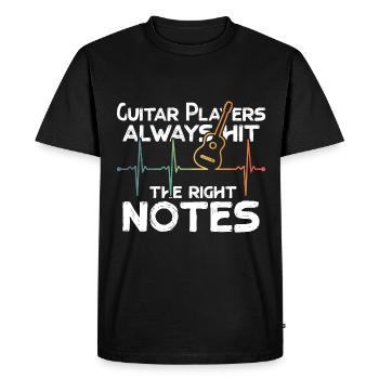 Learn guitar saying - Men's Premium Organic T-Shirt - black - Front - Nico (187cm)