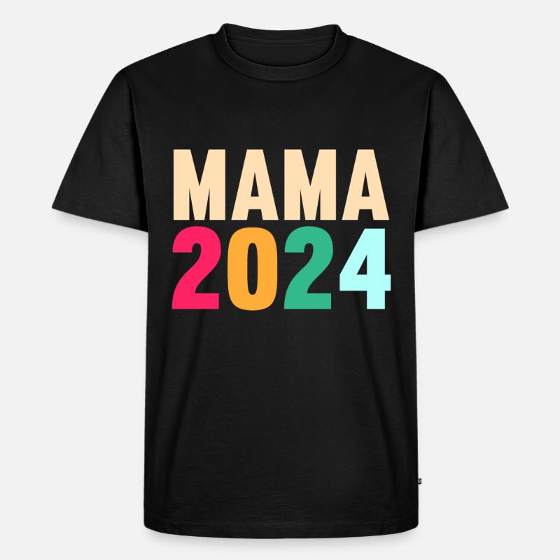 Werdende Mama 2024 - Männer Premium Bio T-Shirt - Schwarz
