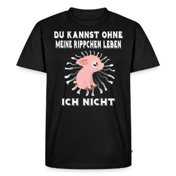 Vegan Vegan Animal Welfare Animal Rights Soy Tofu - Men's Premium Organic T-Shirt - black - Front - Nico (187cm)