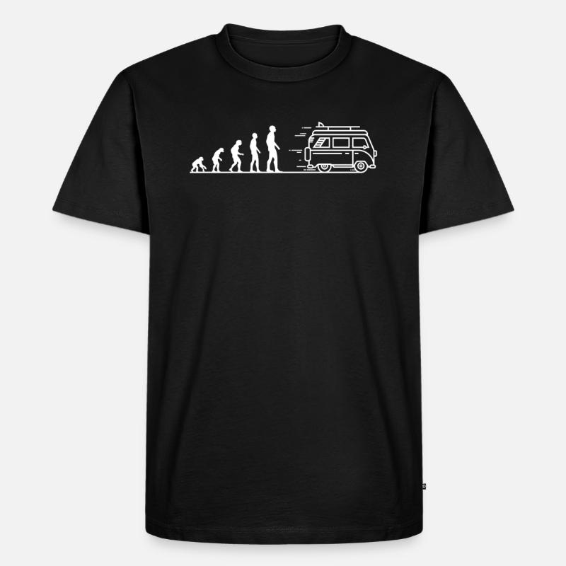 L'évolution du camping - T-shirt Premium bio Homme - noir