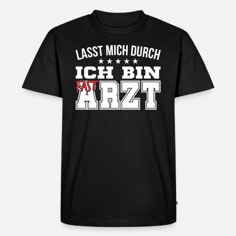 Fast Arzt - Männer Premium Bio T-Shirt - Schwarz