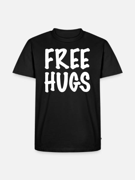 Free hugs - Men's Premium Organic T-Shirt - black