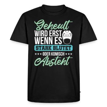 Hockey sur glace hommes - T-shirt Premium bio Homme - noir - Devant - Nico (187cm)