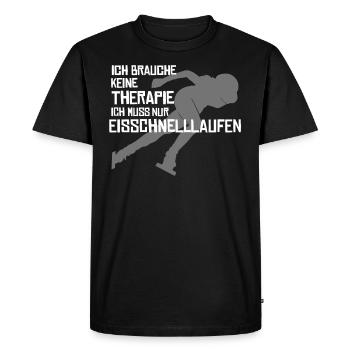 Eisschnelllauf Eislaufen Eissport - Männer Premium Bio T-Shirt - Schwarz - Vorne - Nico (187cm)