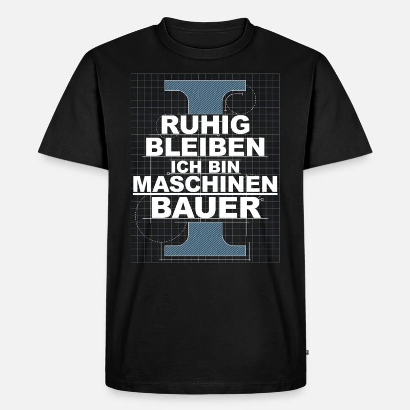 Maschinenbauer Student - Männer Premium Bio T-Shirt - Schwarz