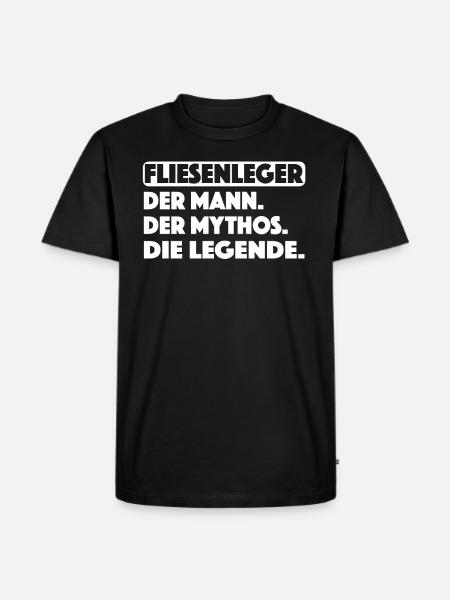 Fliesenleger Handwerker - Männer Premium Bio T-Shirt - Schwarz