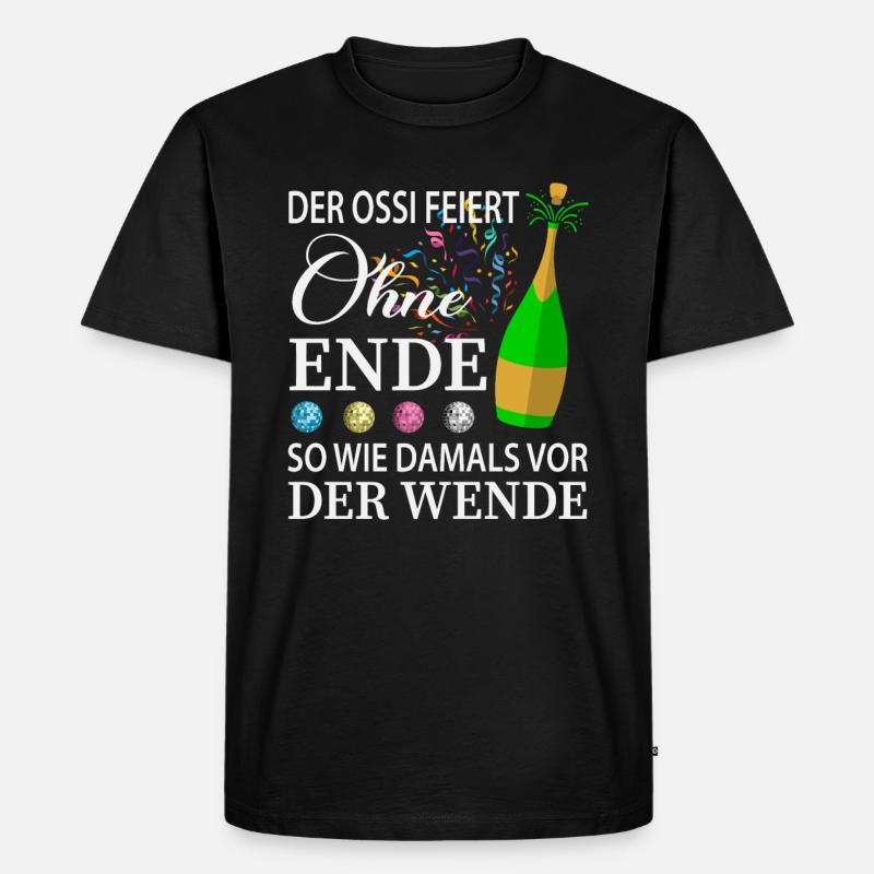 DDR Ossi Spruch - Männer Premium Bio T-Shirt - Schwarz