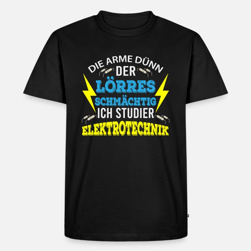 E-Technik Student Geschenk - Männer Premium Bio T-Shirt - Schwarz