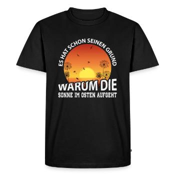 DDR Ossi Geschenk - Männer Premium Bio T-Shirt - Schwarz - Vorne - Nico (187cm)